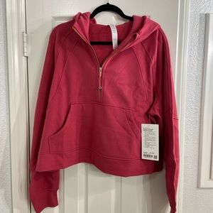 New womens Lululemon, half zip scuba, xl/xxl, color: vintage rose
